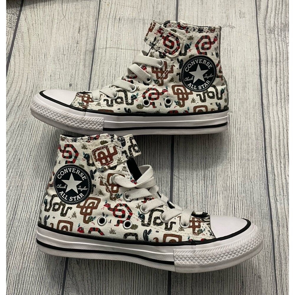 Snake High Top Converse All Stars Boy Girl Shoes, Size Youth 13